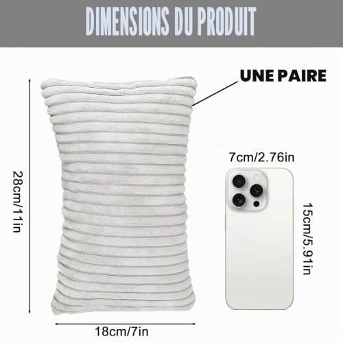 Coussin De Voyage Avion : Lot de 2 petits oreillers : 28 x 18 cm Petit coussin pour voyage et a... – Image 2