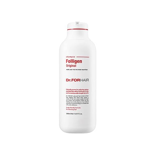 DrFORHAIR Folligen - Champú de biotina antiadelgazamiento original 169 onzas para el crecimiento y el engrosamiento del cabello antipérdida de
