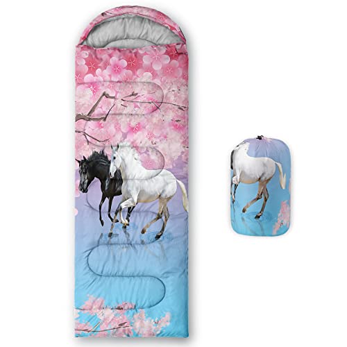 Image of QOOMO Axolotl Cute Camping Sleeping Bags,3 Season Warm & Cool Weather,Lightweight,Waterproof Sleeping Bags for Adults & Kids,Traveling,and Outdoors