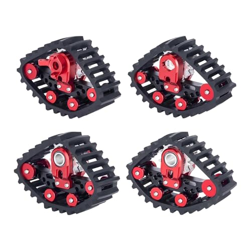 Roues pneus neige RC aluminium accessoire de rechange rouge pour voiture 1/10