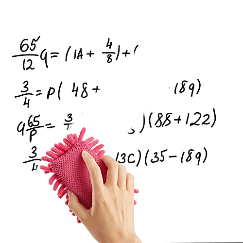 4 Pieces Microfiber Shag Whiteboard Eraser Washable Microfiber Shag Dry Erase Board Eraser For Markers, Chalk, Home, Classroom And Office (Blue, Pink) #TOP1