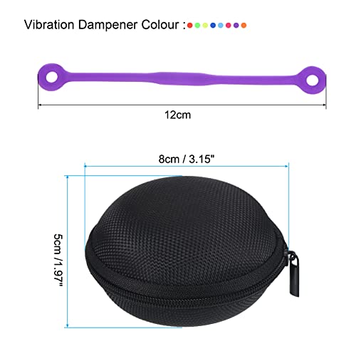 PATIKIL Tennis Vibration Dampener in Black Gift Case, 8 Pack Shock Absorber for Your Tennis Racket and Strings, Yellow, Red, Blue, Pink, Orange, Green, Light Blue, Purple