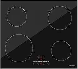 NOXTON Cooktop Indução, Fogão 4 Bocas, Vidro Temperado, Controle Touch - 220-240V