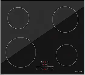 NOXTON Cooktop Indução, Fogão 4 Bocas, Vidro Temperado, Controle Touch - 220-240V