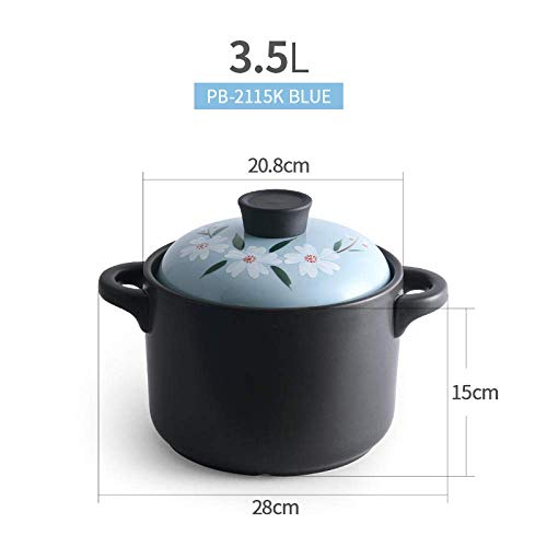 Cocotte en Terre Cuite bleue de 3,5 L pour une cuisine saine