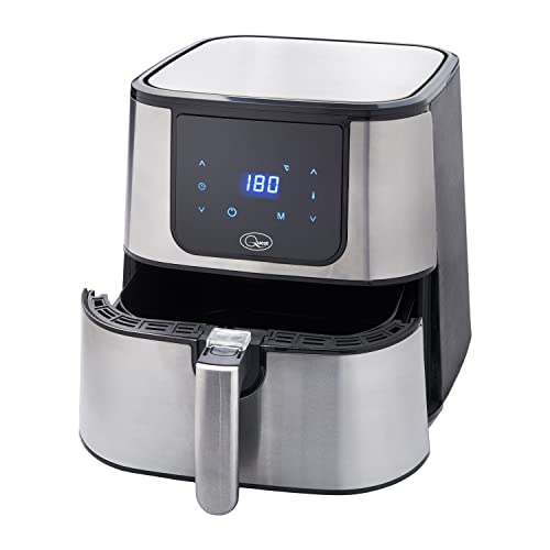 Quest 33889 5.5 Litre Air Fryer/Stainless Steel Materials/Detachable Basket/Non-Stick Coating/Adjustable Thermostat with 60 Min Timer/Easy Operated Digital Display