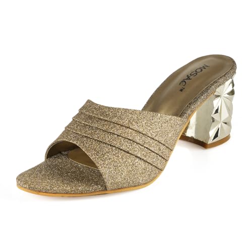 Image of MOSAC Women Casual /Party Block Heel Mules Heel Wedding Fashion Sandals for Women & Girls
