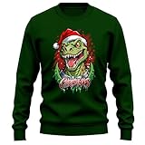 Photo Gallery printbar t-rex santa felpa - christmas gift224 - roaring good fun! unisex, 80% cotone, perfetta per gli amanti dei dinosauri, verde, 4xl Photo Gallery printbar t-rex santa felpa - christmas gift224 - roaring good fun! unisex, 80% cotone, perfetta per gli amanti dei dinosauri, verde, 4xl