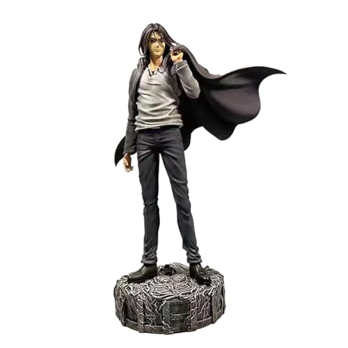 Anjinguang Eren Jaeger Figur Anime Caractère Eren Jaeger Statue Têtes Interchangeables 30cm PVC Modèle Main Film Anime Figurines Pièce de Collection...