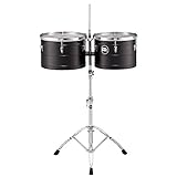 Meinl Percussion MTT1415BK Marathon Series Turbo 14 and 15 Inch Deep Shell Timbales, Black