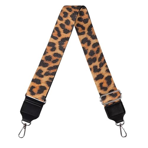 Image of TODIYADDU Cheetah Leopard Print Bag Straps Replacement Crossbody Silver Metals Strap for Bag Womens Crossbody Adjustable Straps Guitar Strap Purse Bag Fit for Photography Enthusiast Handbag Wallet