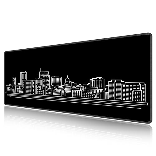 Tapis de souris gamer XXL noir 120x50 cm pour grand bureau d'ordinateur