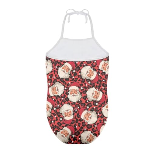 Image of Christmas Girls One-Piece Swimsuits Beach Halter Swimwear Bathing Suit for 3-10 Years