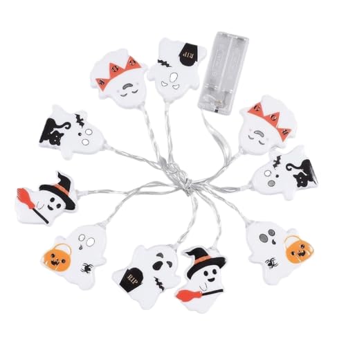 Luces de fantasma para Halloween decora el jardín exterior sin cables molestos este año
