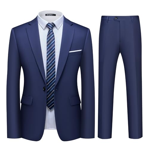 WULFUL Men's Slim Fit Suit Set for Events