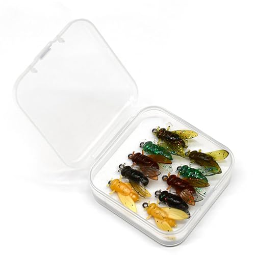 MNFT Fly Fishing Fly Lure Lure Stream Fishing Microorganisms Toxic Mosquitoes Fly Hook Biomimetic Insect Fly Hook Fishing Gear Supplies (L Mixed)