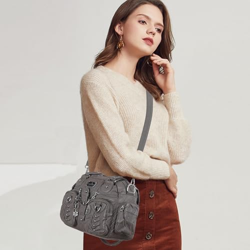 Image of Angel Kiss Small Purse Handbag for Women Crossbody and Shoulder Bags Multipocket Soft Hobo Purses