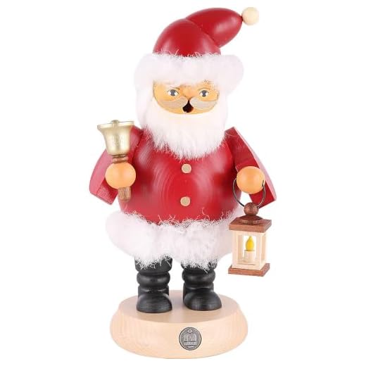 Tysk rökelserökare jultomte, höjd 20 cm/8 tum, original Erzgebirge av Mueller Seiffen