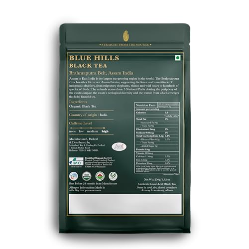 Image of Luxmi Estates Blue Hills Black Tea Blend 250gm Pack | 125 Cups | Jodhpur Blend | Best For Milk Tea | Premium CTC Blended Tea With Leaf | Strong & Aromatic Assam Chai