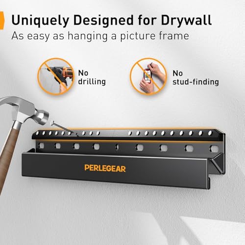 Image of Perlegear No Drill TV Wall Mount for Most 24-65 Inch TVs up to 100 lbs, Studless TV Mount, Drywall TV Bracket with Max VESA 400x400mm, No Stud, Easy Install, Low Profile, PGMT7