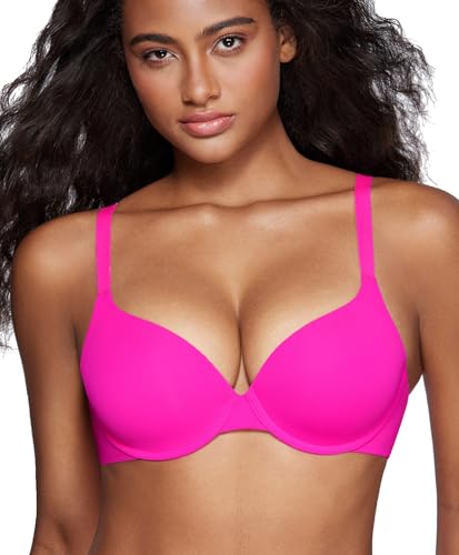 Image of DOBREVA Women's Push Up T-Shirt Bra Underwire Padded Bras Plunge Full Coverage