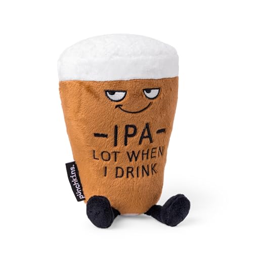 Punchkins Beer Plushie - IPA Lot When I Drink Funny Pint Plush Plush, Gift for IPA Beer Lovers, Funny Food Plush Toy for Gifting