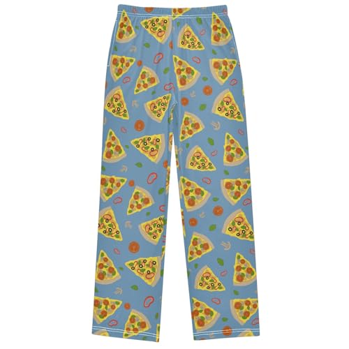 Boy's Pants Pizza Vegetable Jogger Pants Elastic Waist Long Bottoms Trousers with Pockets 6-14 Years