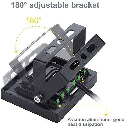 Bellanny 50W LED Fluter Außenstrahler - 4000LM Superhell IP65 Wasserdicht 3000K Warmweiß Mit Stecker