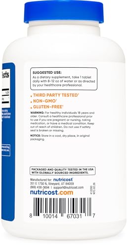 Image of Nutricost L-Arginine 1000mg, Amino Acid Tablets (150 Tablets)