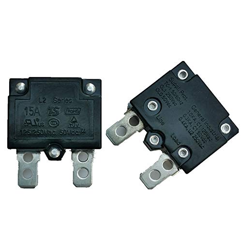 2Pcs 15A 125/250Vac 50Vdc Thermal Switch Circuit Breaker Current Overload Protector with Automatic Reset 15 Amp Relay Fuse Protection Kids Ride-On Toys Car Accessories image 4