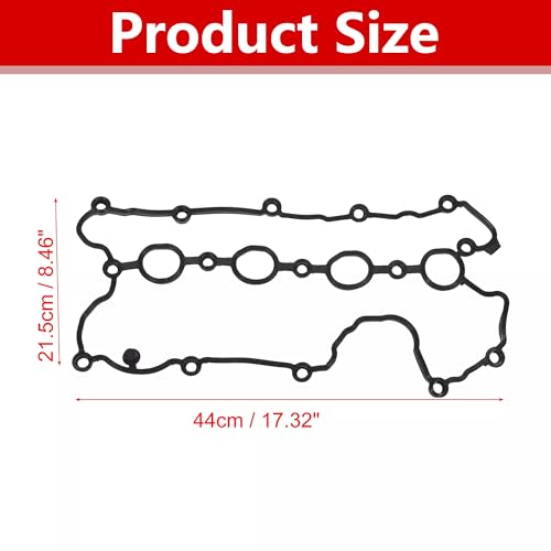 Image of Engine Valve Cover Gasket for Audi A6 Quattro 4.2L V8 2008-2011 for Volkswagen Touareg 2008-2009 Replacement 079103484C 079103483T 2Pcs