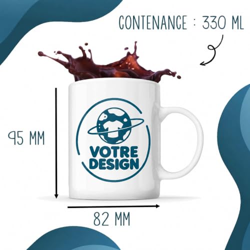 Planetee Mug Être musicien c'est la vie | Tasse en Céramique 330 ml Recto Verso Passe au Lave-Vaisselle | Café Thé Bureau Maison | Cadeau Artiste Collègue Anniversaire Noël – vue 5
