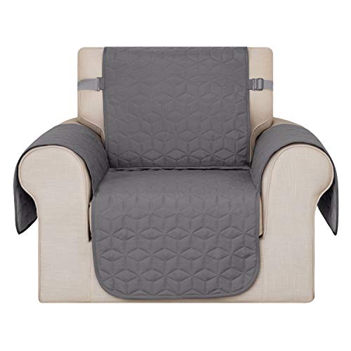 Deconovo Housse de Clic Clac pour Chiens Protecteur et Antidérapant Matelasse de Sofa Pare-Poussière 1 Place 54x190cm Housse de Canapé Gris Clair