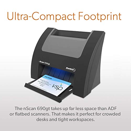 Ambir Nscan 690Gt High-Speed Vertical Card Scanner For Windows Pc #TOP2