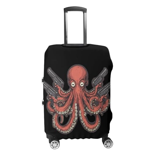 Killer Octopuss Luggage Covers Washable Travel Suitcase Cover Elastic Baggage Protector4