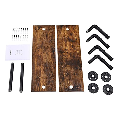 IBUYKE Pipe Floating Shelves, Wall Shelf Outdoor, 60x20x66cm, Decorative Shelving Unit for Wall, Plant Stand, Storage Organiser Shelf for Bedroom, Bathroom, Living Room, Office RF-TM004