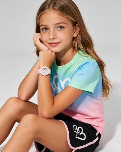 Image of Tween Girls Clothes Summer Short Sleeve T-Shirt and Shorts Set Casual Two Pieces Outfit Size 8 13