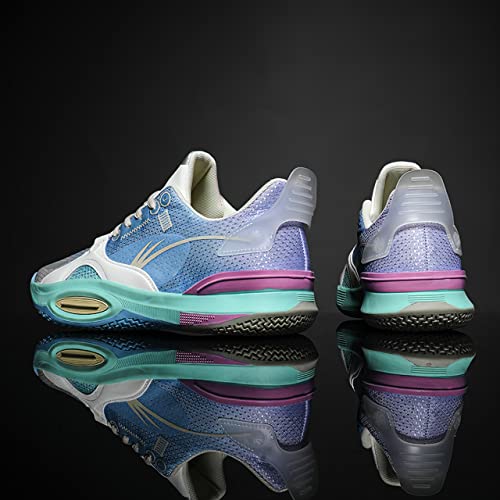 Men's Cross-Trainer Performance Basketball Shoes - Colorblock Popular Multi-Sport Athletic Shoes Sneakers For Basketball, Volleyball, Badminton, Running, Walking, Fitness | Size 9 Blue Colorful #TOP3