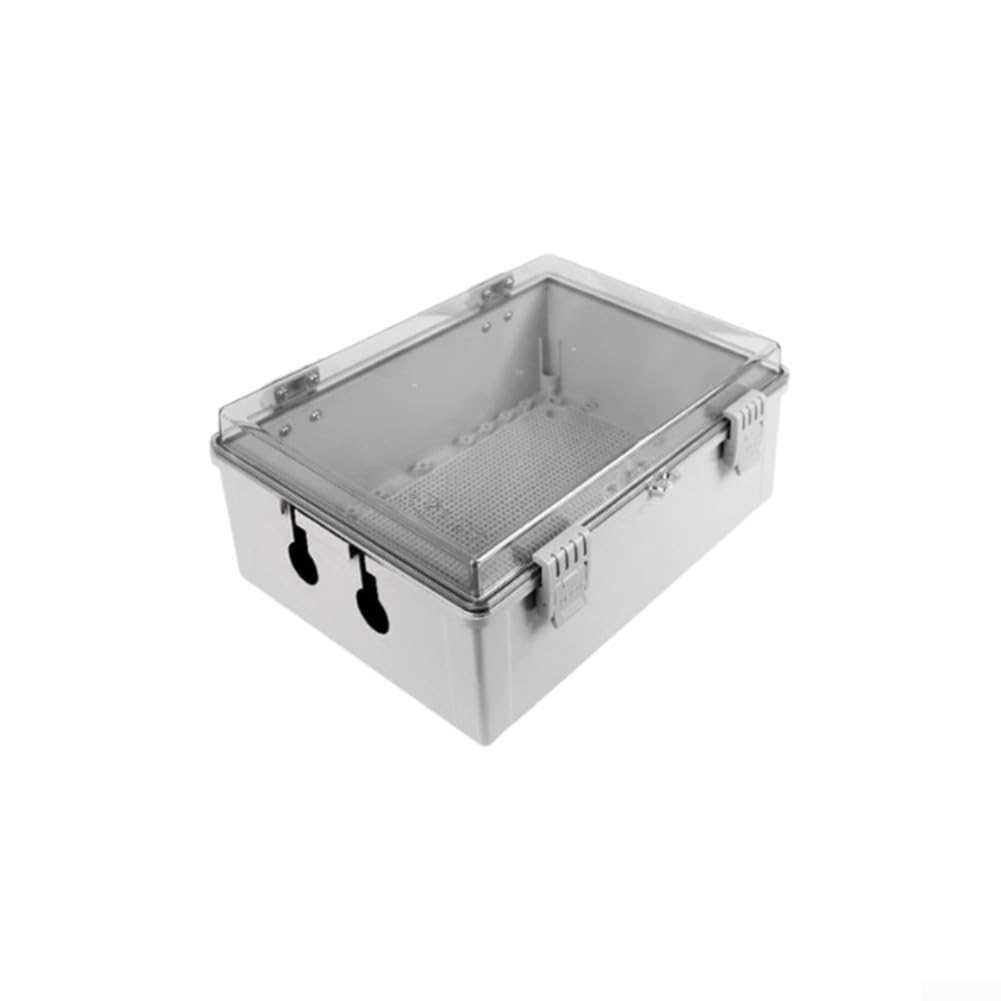 IP66 wasserdichte elektrische Anschlussdose mit transparenter Abdeckung, ABS-Kunststoffgehäuse für den Außenbereich, für Steckdosenschutz, Garten und Industrie (transparent)