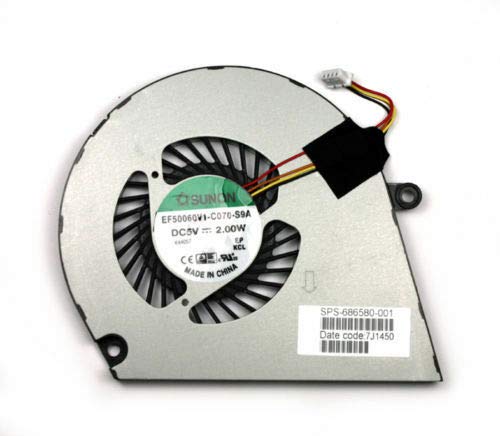 CAQL CPU Cooling Fan for HP Envy Touchsmart M6-K025DX M6-K122DX M6-K125DX M6-K010DX M6-K012DX M6-K015DX M6-K022DX M6-K026DX, P/N: 725445-001 728132-001 DC28000CLS0 Sunon EF50060S1-130-S9A 5V 2.25W