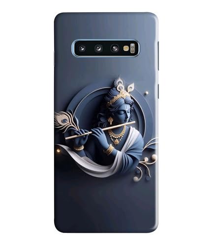 Image of Lord Krishna 3D Effect Printed Hard Back Case Cover Compatible for Samsung Galaxy S10 (Multicolor) - D1661