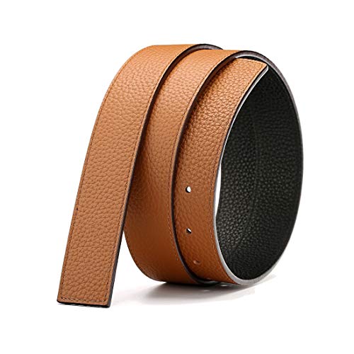 Vatee's Men’s Genuine Leather Reversible Blets Without Buckle Replacement Belt Strap 1.34" (34mm) Wide3