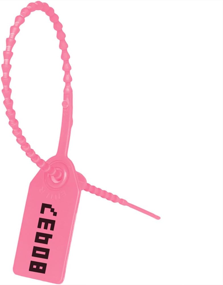 100pcs Numbered Plastic Seals Disposable Label Tag Printed with Random Numbers for Apparel Bag Service Boutique Logistics Merchandise