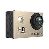 lightdow LD4000 Sports Action Camera HD Waterproof DV Camcorder (Gold)