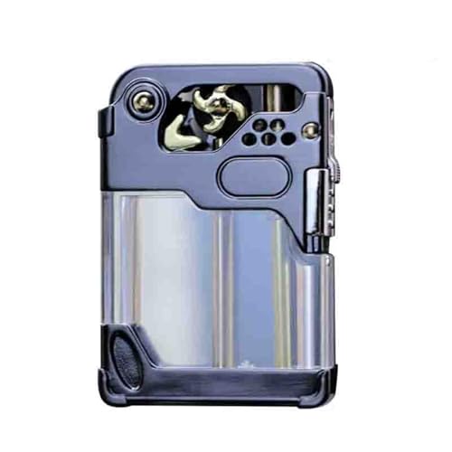 Encendedor mecánico retro para hombre con tanque transparente