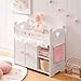 ROBUD Baby Doll Crib, Wooden Doll Bed, Baby Crib Toy with Storage, Bedding, Storage Bag and 3 Hooks, 18-21 inch Doll Accessories, Girl Doll Furniture Ages 3+ (White)