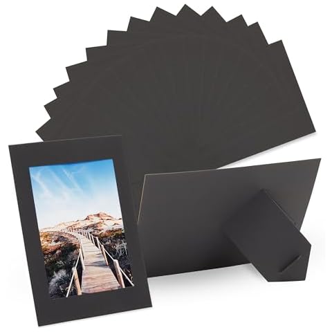Juvale 50 Pack Black Paper Picture Frames 4x6 Cover