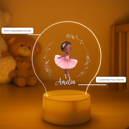Image of PRINT BHARAT Acrylic Customized Name LED Lamp Personalized Night Light with Name Custom Gift for Birthday Anniversary Home Decor for Men Birthday Gift Kids Friend Return Gift Kids Birthday (Design 4)