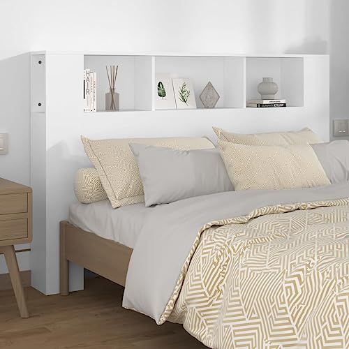 Festnight Tete de lit 160 cm Tête de lit avec Rangement Têtes de lit pour Adulte Armoire de Tête de Lit Murale Meuble de Chambre à Coucher avec...