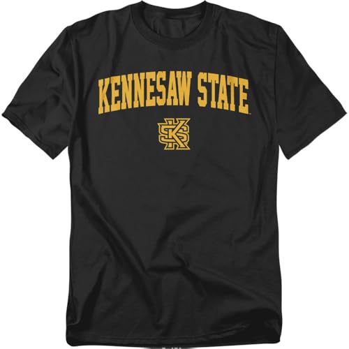 LOGOVISION Kennesaw State University One Color Arched Unisex Adult T Shirt Black X-Large